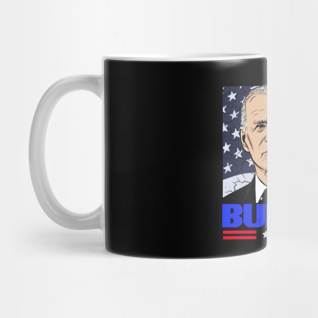 Burden Joe Biden Funny Political Cartoon Design by PsychoDynamics